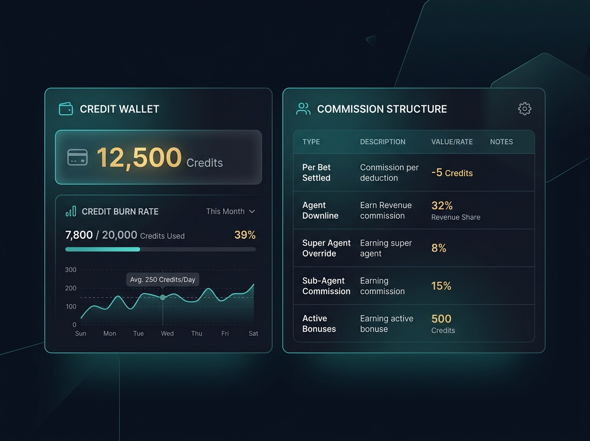 Credit Wallet and Commission Settlement Interface